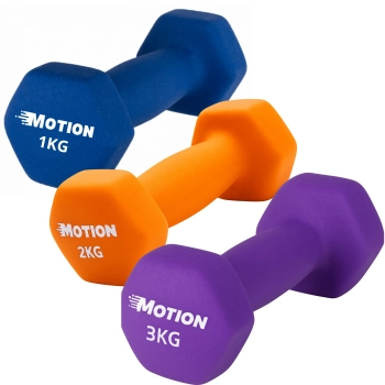 ZESTAW HANTLE HANTELKI NA STOJAKU NEOPRENOWE CIĘŻARKI 12KG